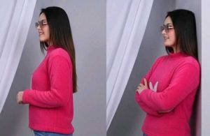 Pink Fleece Sweatshirt with Bunny