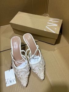Zara Embellished Heeled Mules
