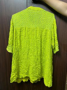 Green Printed Short Kurti
