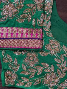 Lace Saree With Handwork Blouse