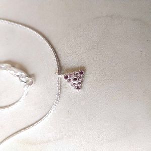 pure Silver Mix Snack Chain+Pandent Set