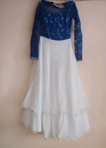 White Layered Gown  For 12 to 16 Year Girls Age
