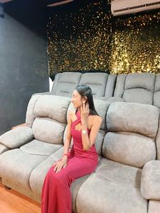 Elegant marron bodycon dress