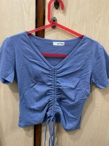 Blue Crop Top