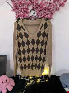 Korean Style Sweater In Light Brown Colour