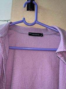Lavender Cropped Shirt
