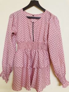 Polka Dot Pink Top: dress