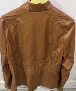 Tan Faux Leather Jacket