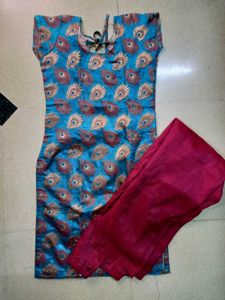 Peacock Print Kurta