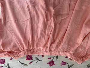 Peach Off-Shoulder Top