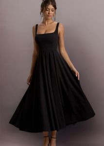Black fit and flare dress