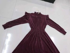 Elegant Pleated Midi Dress🎀🤌