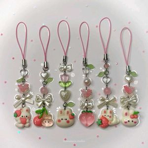 ₊˚⊹౨ cute pink bunny phone charms ৎ ₊˚⊹