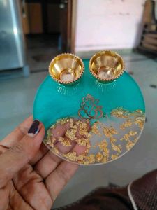 Decorative Resin Pooja Thali Set
