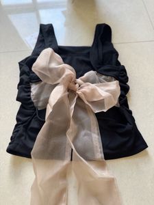 Cute Black Top with Bow