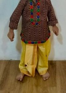 Embroidered  Kurta Pyjama Set Fr 2-3 Year Olds