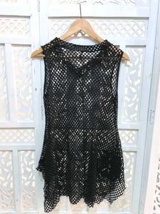 Sheer Net Overlay Top B