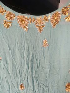 Aqua Kurta Set Three Piece Need Iron