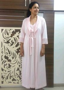 Sale Today Pink 2 Pcs NightGown