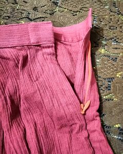 Red Plazzo With Pocket