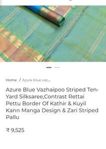 Elegant Blue &amp; Green Saree