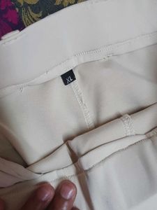 Casual Beige Pants | Both Side Zip Pocket