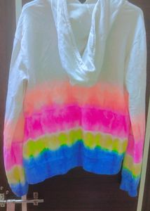 Neon Dyed Hoodie Pattern Top