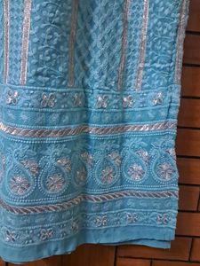 Pure Suit In Lakhanvi Self Embroidery