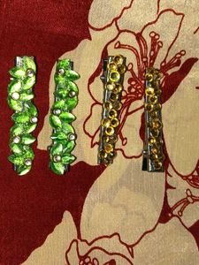 Kundan Fitted Alligator Clips Combo