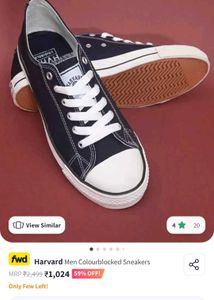 Harvard Navy Canvas Sneakers - Size UK 6