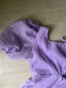 Lavender Puff Sleeve Dress