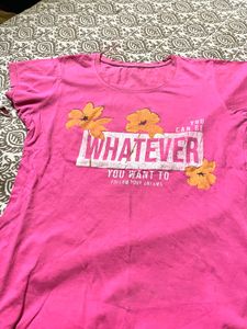 Pink Floral Graphic Tee