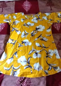 Yellow Printed Top
