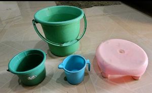 bucket 🪣 &amp; mug &amp; bath stand set