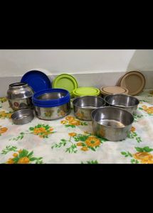 7 Steel Tiffin Boxes