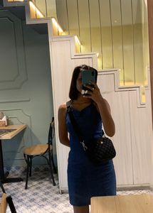 Denim Halter Neck Dress(XS/S)