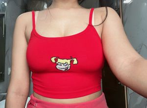 Red cartoon cami top