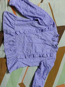 Lavender Ruffle Blouse