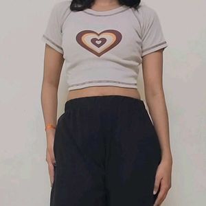 Beige Crop Top