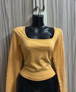 orange  Long Sleeve Top