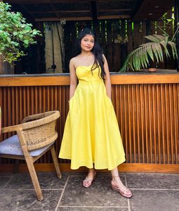 Yellow Midi Dress