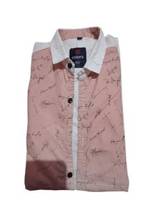 Ombre print shirt white / pink gradient