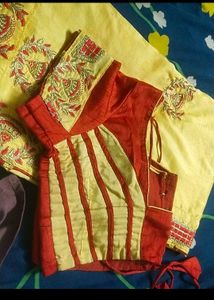 pattan blouse with sari