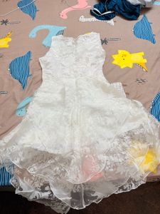 White Layered Party Dress