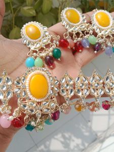 Multi Colour Kundan Choker Set
