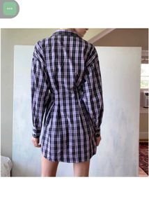 H&amp;M PURPLE PLAID DRESS