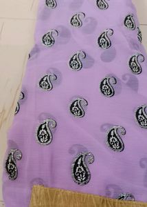 Lavender Colour New Saree