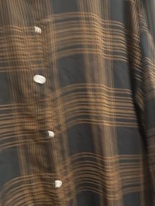 Brown Plaid Button-Down Shirt