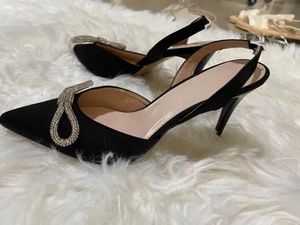 Rhinestone Black Heels