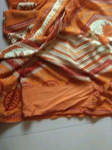 Mustard Printed Saree